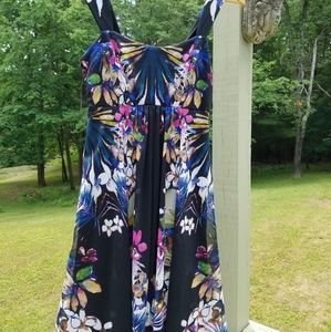 Black floral dress (womens small)